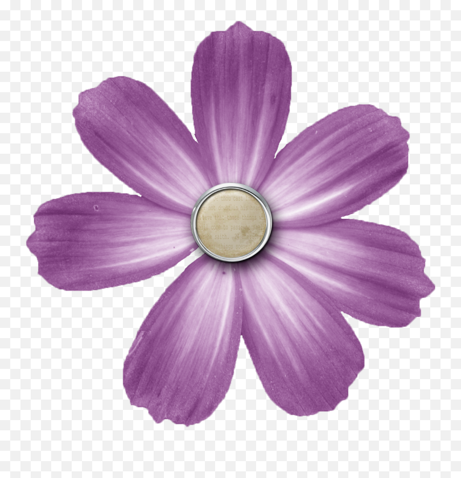 Purple Flower Png Transparent Background Free Download - Flower Digital Scrapbooking Embellishment Emoji,Flower Png