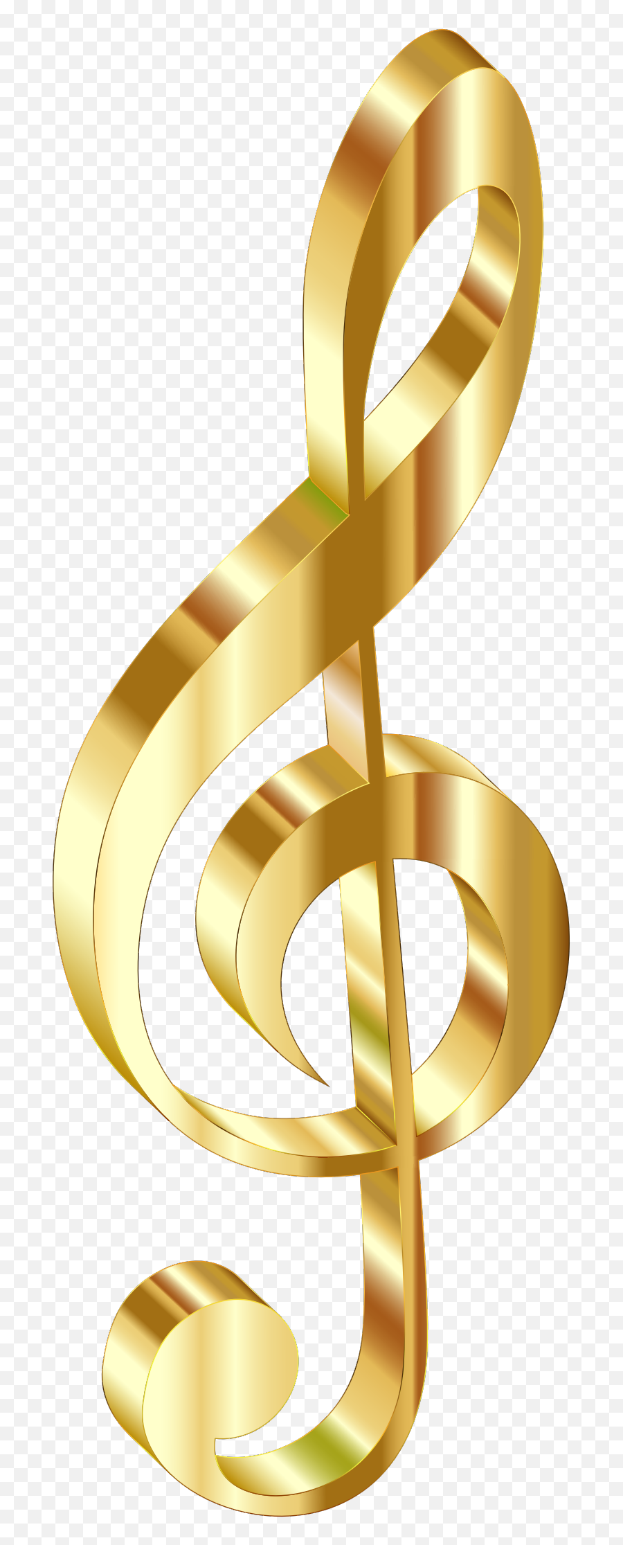 Royalty Free Library Gold Pencil And In Color - Gold Music Gold G Clef Png Emoji,Music Notes Transparent Background