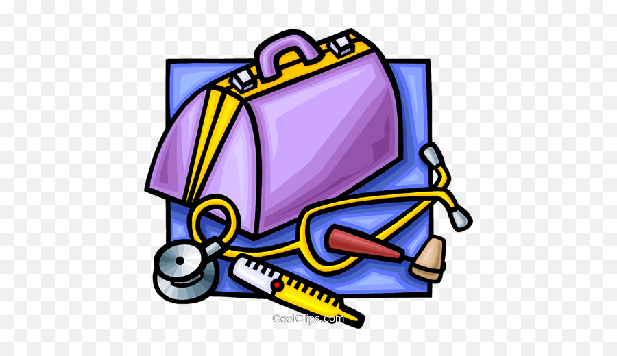 Doctors Bag With Medical Supplies Royalty Free Vector Clip - Clipart Doctor Bag Emoji,Emergency Clipart