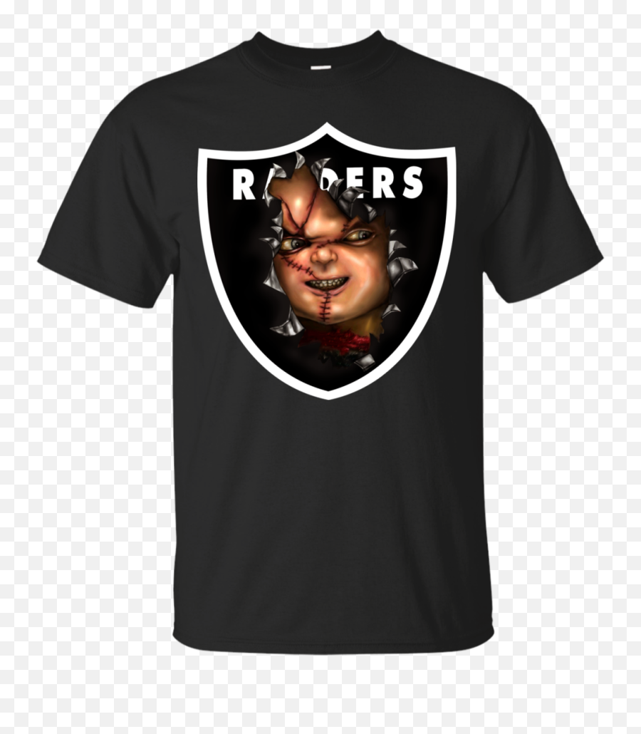 Nfl Oakland Raiders Logo And Chucky - Rick And Morty Gym Shirt Emoji,Oakland Raiders Logo
