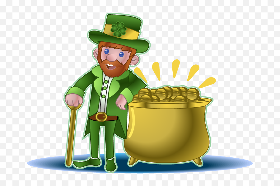 Leprechaun Pot Of Gold Clip Art - Saint Day Emoji,Pot Of Gold Clipart