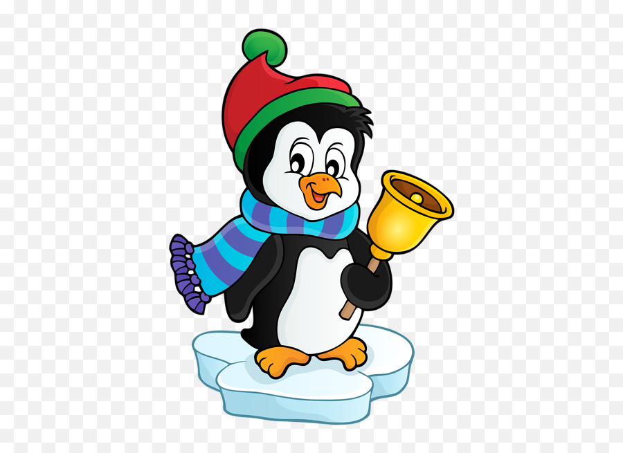Penguin With Bell Transparent Png Clip Art Image Christmas Emoji,Charlie Brown Christmas Clipart
