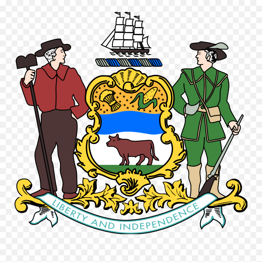 Filecoat Of Arms Of Delawaresvg - Wikimedia Commons Delaware Flag Emoji,Recess Clipart