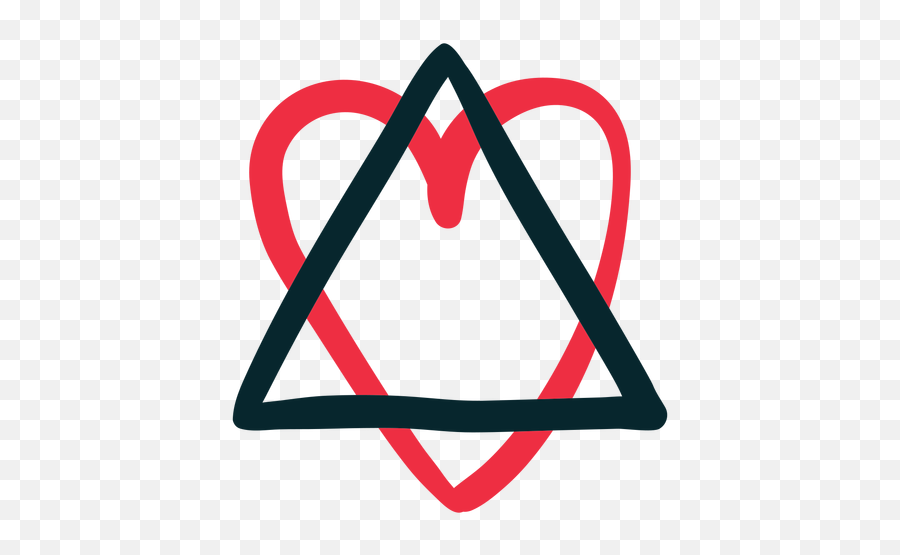 Triangle Heart Adoption Symbol Hand Drawn Transparent Png Emoji,Heart Hands Logo
