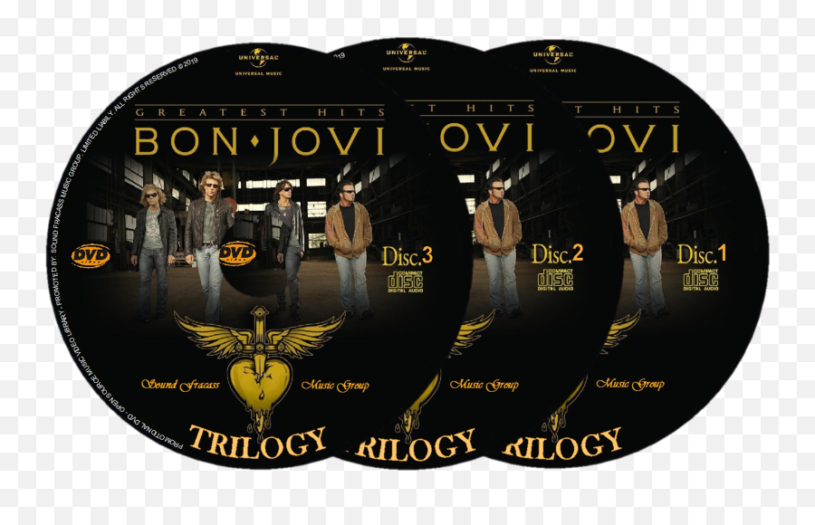 Bon Jovi Music Video Dvd Trilogy 3 Fully Remastered Dvds Collectoru0027s Edition - Language Emoji,Bon Jovi Logo