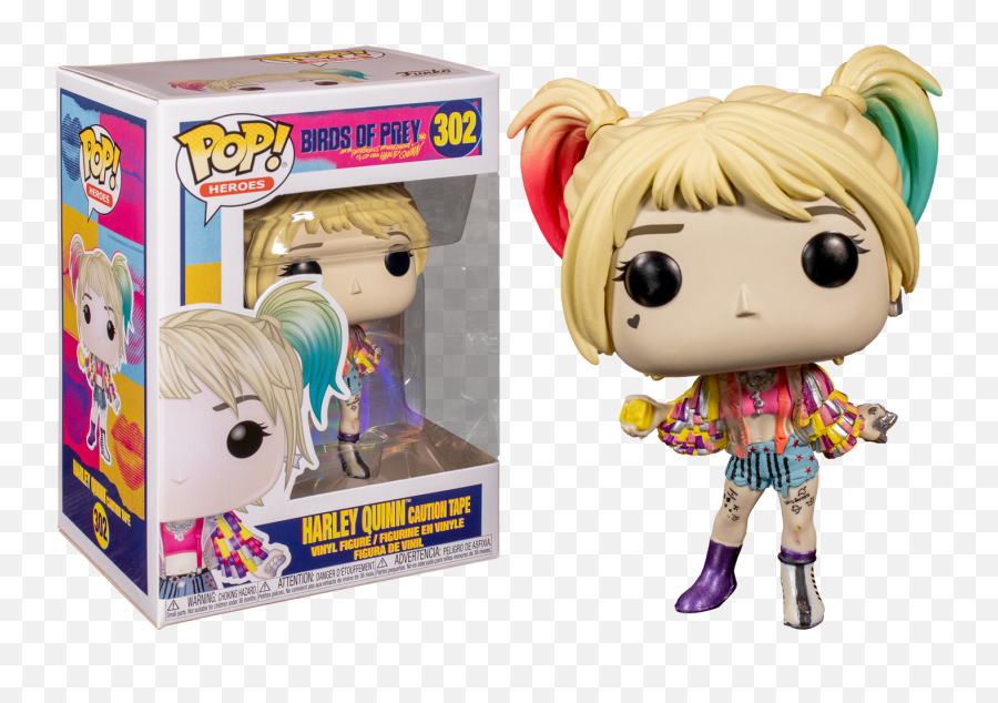Funko Pop Birds Of Prey 2020 - Harley Quinn In Caution Tape Jacket 302 Pop Harley Quinn Birds Of Prey Emoji,Caution Tape Png