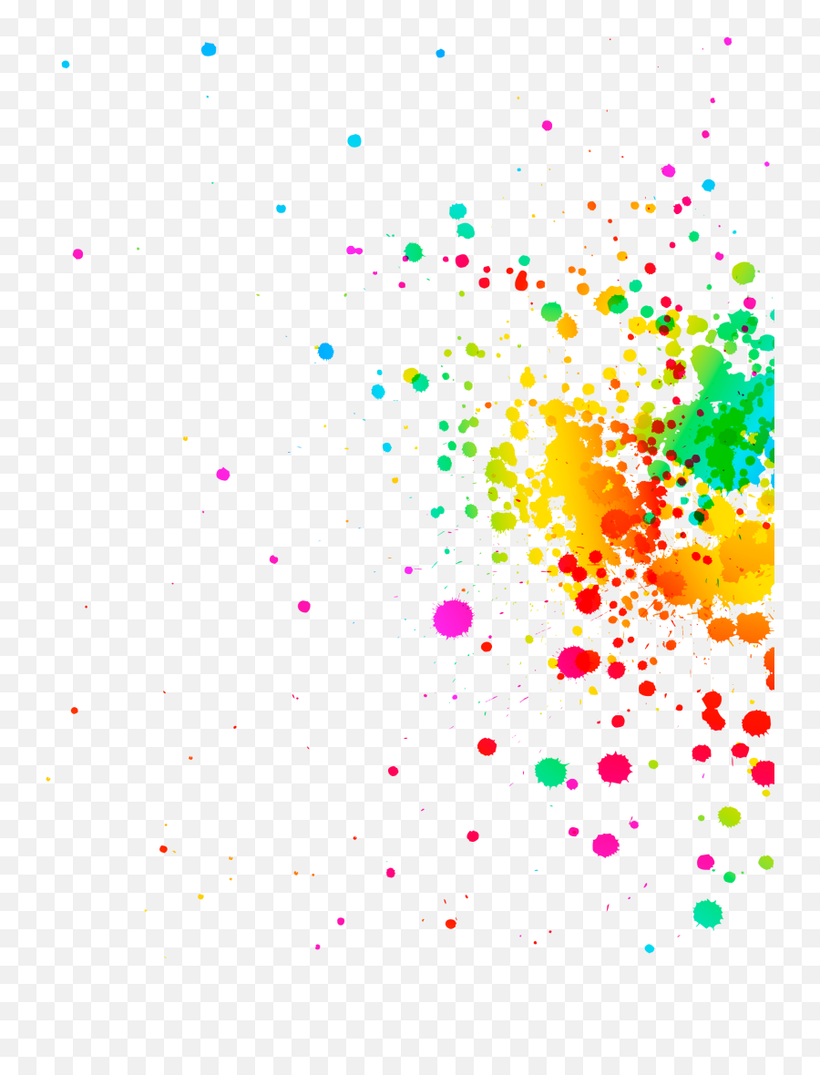 Clipart Rainbow Paint - Rainbow Paint Splatter Png Vertical Emoji,Paint Splatter Png