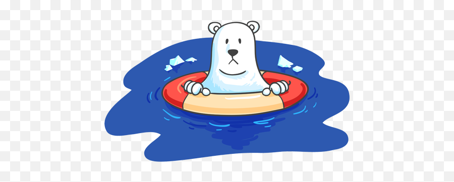 Polar Bear Climate Change Cartoon - Climate Change Clipart Emoji,Change Clipart