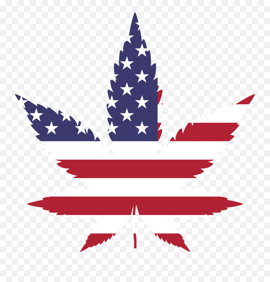 American - American Flag Marijuana Leaf Png Emoji,Marijuana Clipart