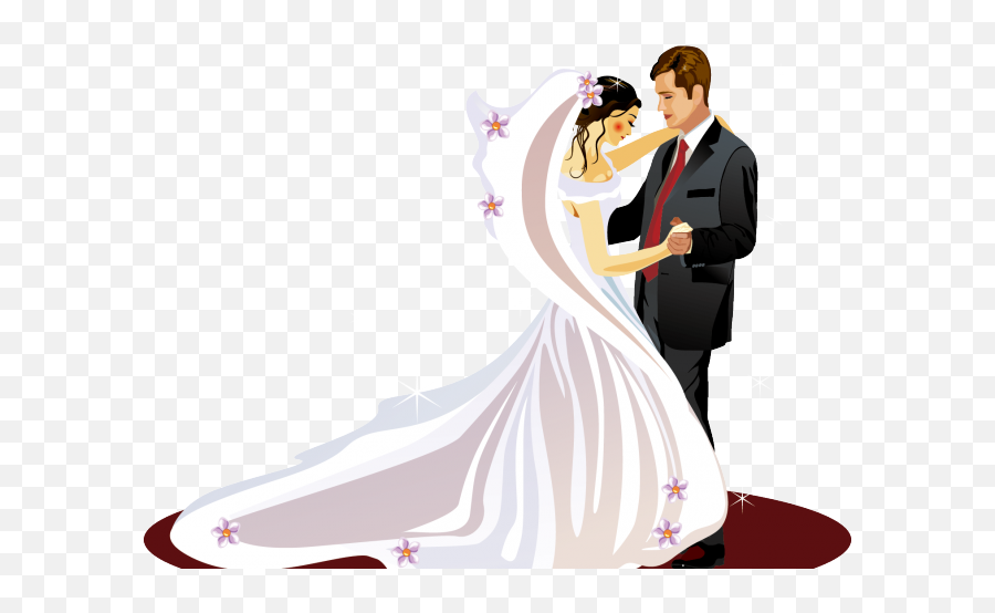 Bride Clipart Ballroom Dress - Bride And Groom Png Vector Emoji,Bride Clipart