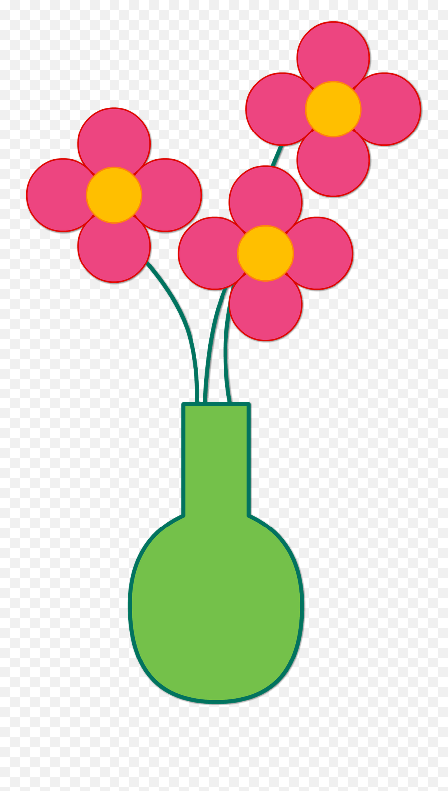Flowers Vase Arrangement Flower Png Picpng - Vase With 4 Flowers Clipart Emoji,Flower Png