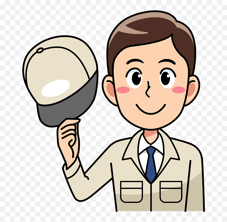 Factory Worker Man Clipart - Man Holding His Phone Clipart Png Emoji,Man Clipart