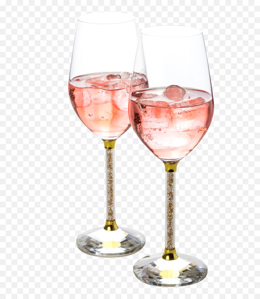 Clear Crystal Filled Ste - 2 Wine Glass Png Emoji,Wine Glasses Png
