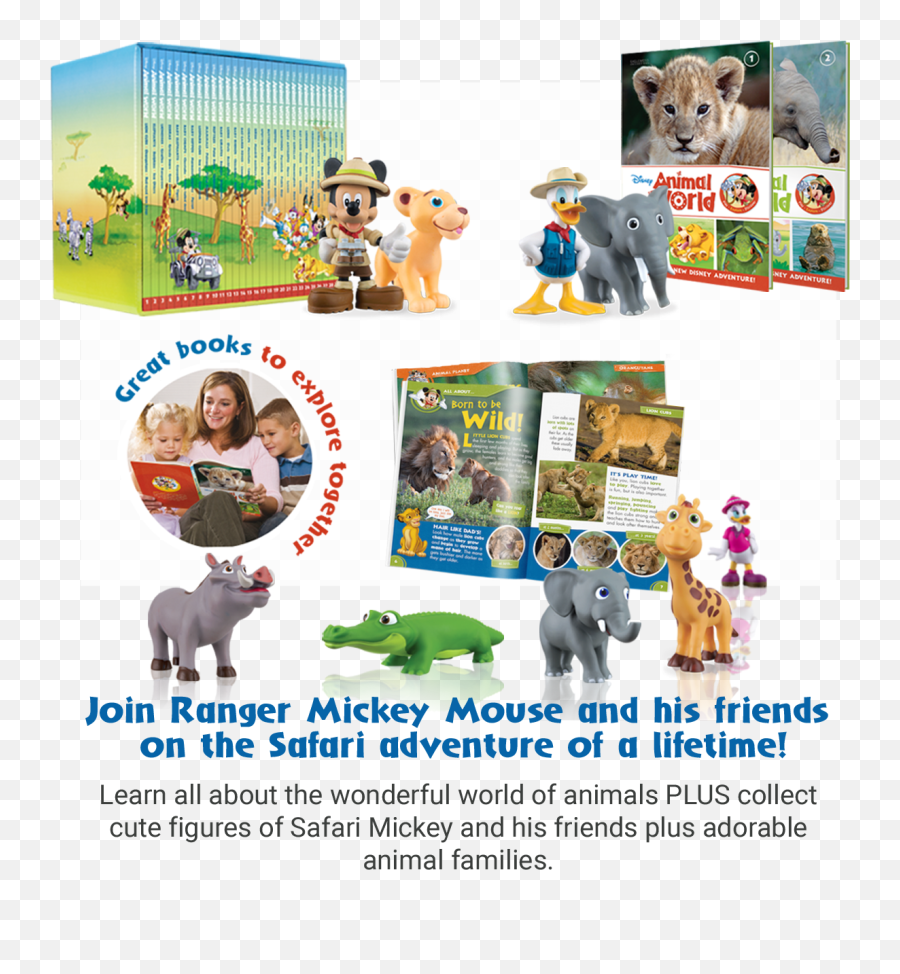Disney Animal World Collections Eaglemoss - Animal World Mickey Mouse Elephant Book Emoji,Walt Disney Masterpiece Collection Logo