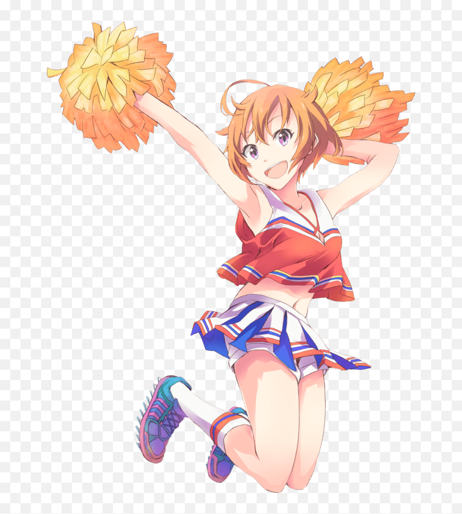 Anime Cheerleader Jumping Pnglib U2013 Free Png Library - Anime Cheerleader Png Emoji,Anime Transparent Background