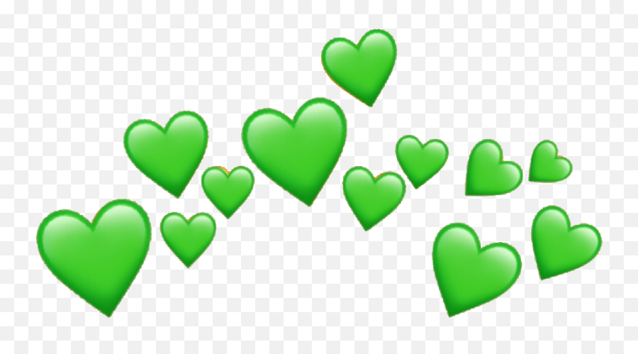 Greenheart Green Heart Emoji Sticker - Heart Crown Transparent Green,Green Heart Png