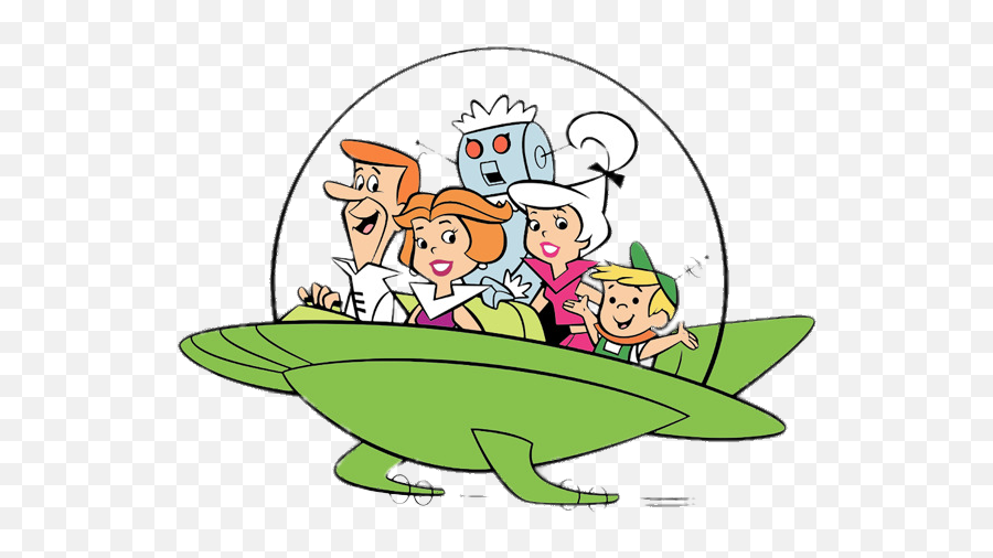 Check Out This Transparent The Jetsons In Their Spacecraft - Jetsons Png Emoji,Spaceship Png