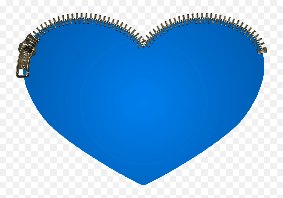 Blue Heart With Zip Clipart Free Download Transparent Png Emoji,Blue Heart Transparent