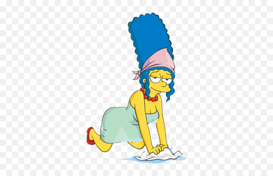 Marge Simpson House Cleaning Sticker - Sticker Mania Emoji,Cleaning Room Clipart