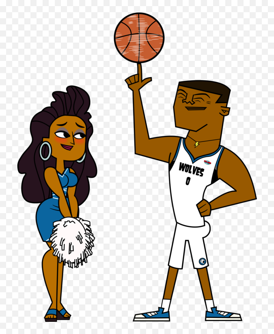 Td Basketball Couple - Couple Basketball Player Cartoon Lightning Anne Maria Tdroti Emoji,Basketball Player Clipart