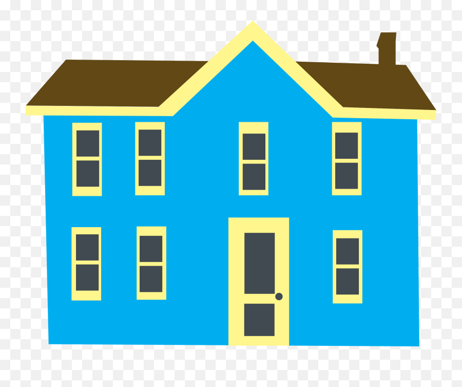House Clipart 3 - Big Blue House Clipart Emoji,House Clipart