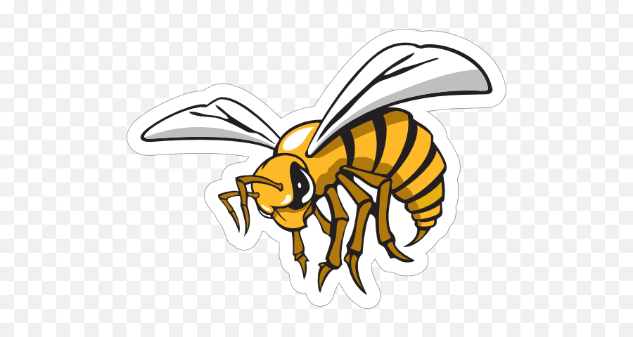 Fierce Hornet Mascot Sticker - Hornet Logo Emoji,Hornet Clipart