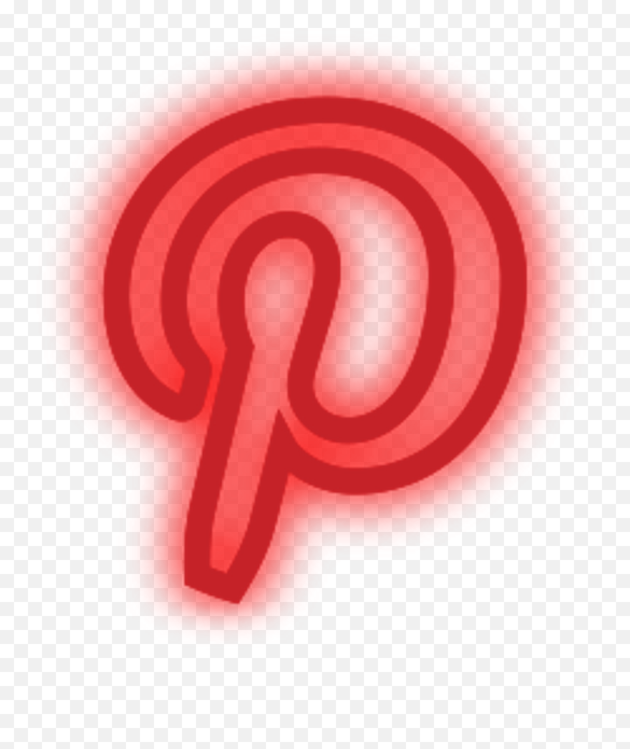 Download Pinterest Logo Neon Light Red Freetoedit - Social Neon Light Pinterest Logo Emoji,Pinterest Png