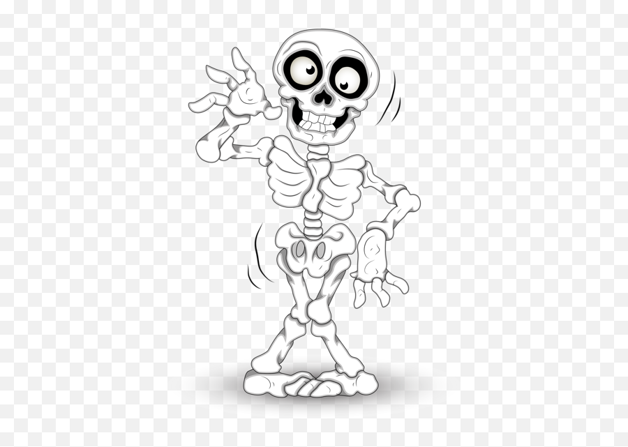 Cute Halloween Skeleton Clipart Image - Cute Cartoon Skeleton Png Emoji,Skeleton Clipart
