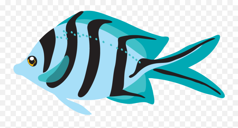 Blue Fish Clipart - Fish Ocean Clip Art Emoji,Fish Clipart