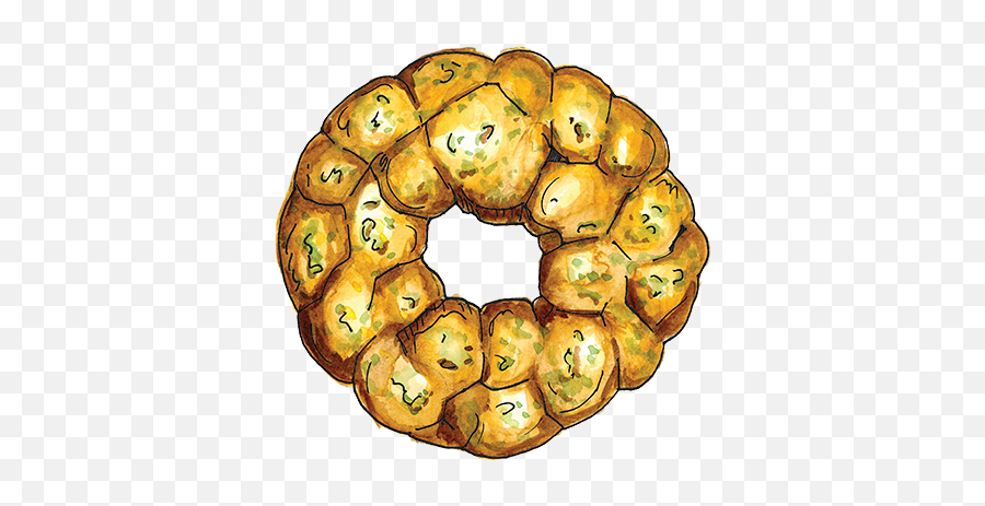 Spinach Monkey Bread Recipe - Monkey Bread Clipart Emoji,Bread Clipart