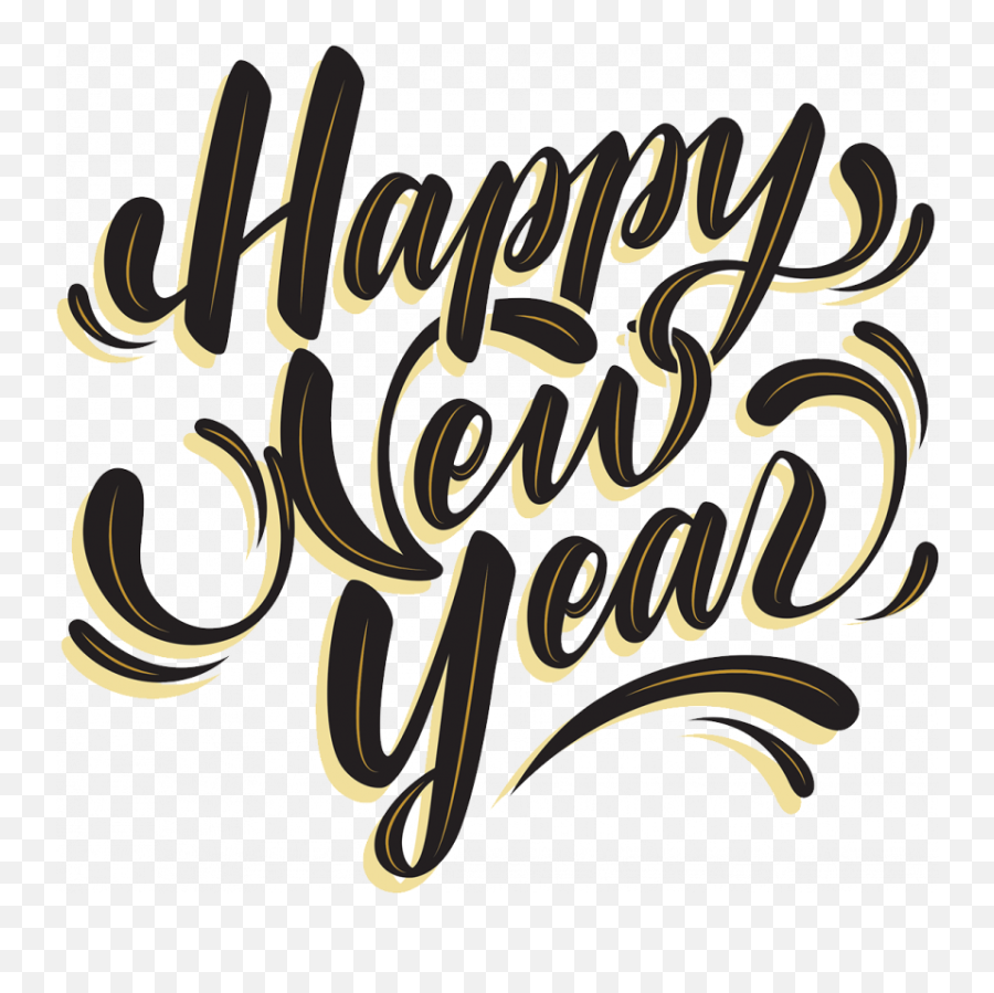 Happy New Year Pnglib U2013 Free Png Library - Happy New Year Text Png Hd Emoji,Happy New Year Clipart