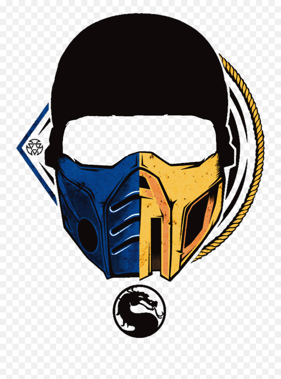 Mortal Kombat Scorpion Mask Photo Clipart - Full Size Mascara De Scorpion Y Sub Zero Emoji,Mortal Kombat Logo Png