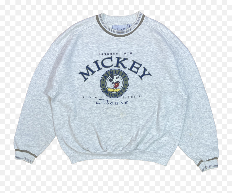 Vintage Mickey Mouse Disney Sweat - Shirt 3791 U2013 Fishtale Long Sleeve Emoji,Mickey Mouse Logo
