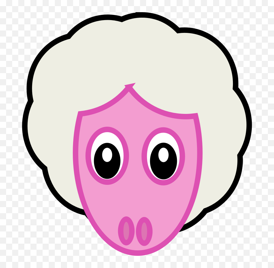 Free Clipart Sheep Head Peterm - Kartun Kepala Kambing Emoji,Clipart Sheep