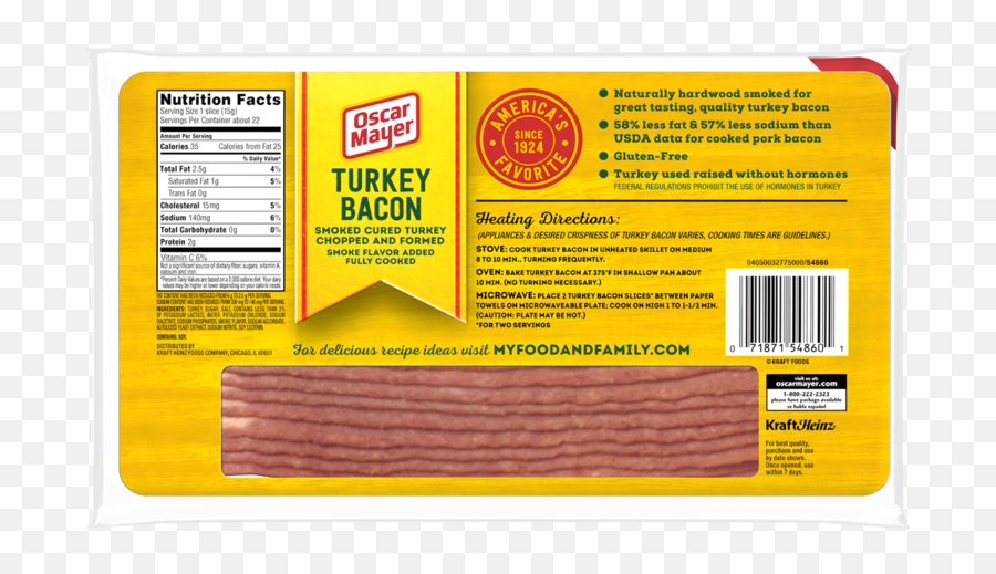 Oscar Mayer Fully Cooked U0026 Gluten Free Turkey Bacon 12oz Emoji,Cooked Turkey Png