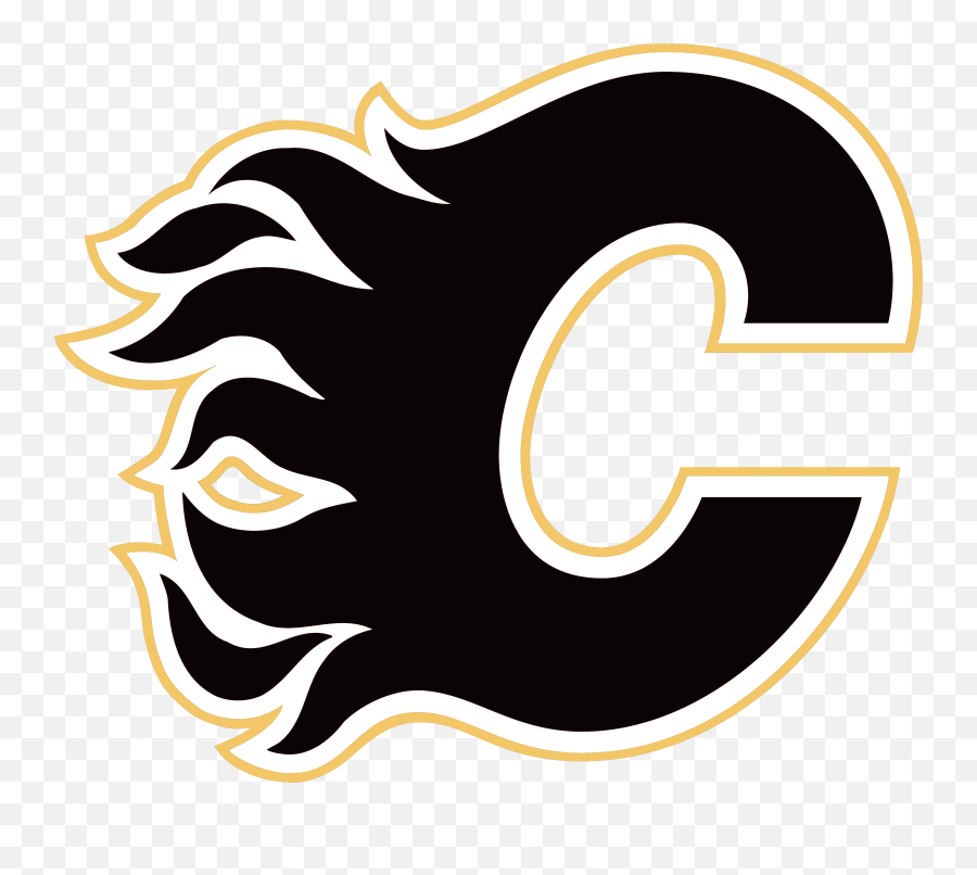 Calgary Flames U2013 Logos Download - Black Calgary Flames Logo Png Emoji,Flame Logo