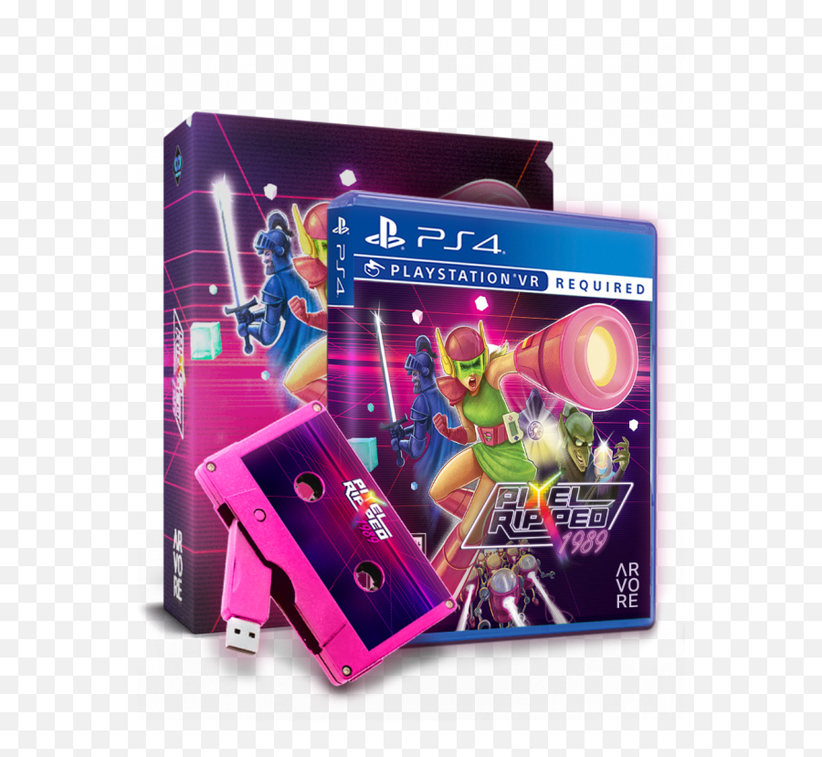 Pixel Ripped 1989 To Receive Extremely Limited Physical Pink Emoji,Playstation Vr Png