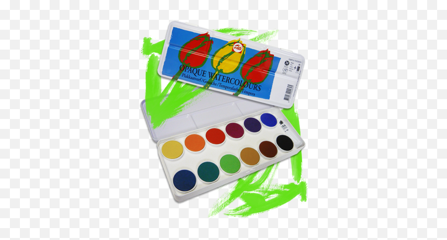 Download Hd Talens Opaque Watercolor 24 Pan Set Transparent Emoji,Transparent Opaque