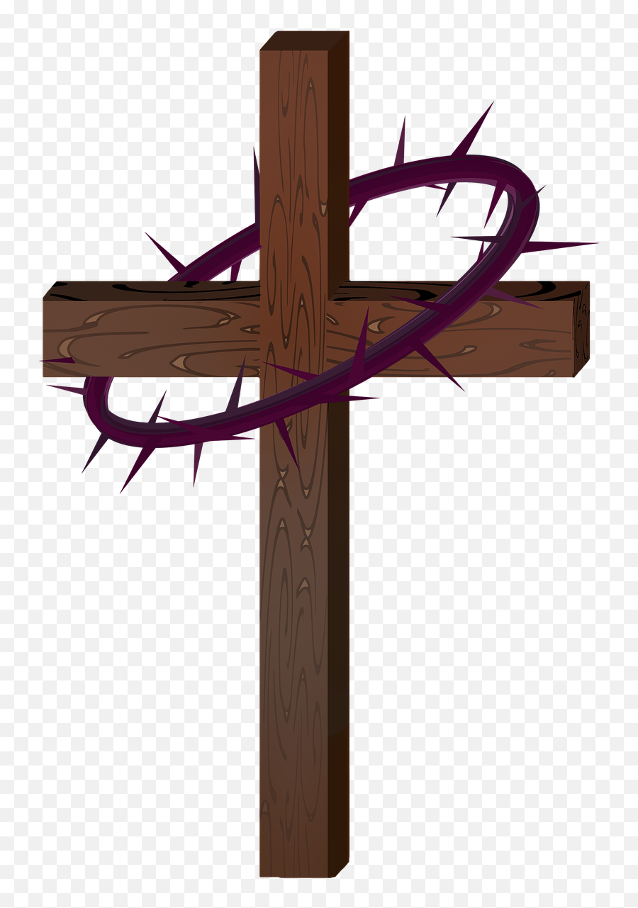 Lent Clipart Cross Crown Thorns - Cross With Crown Of Thorns Emoji,Ash Wednesday Clipart