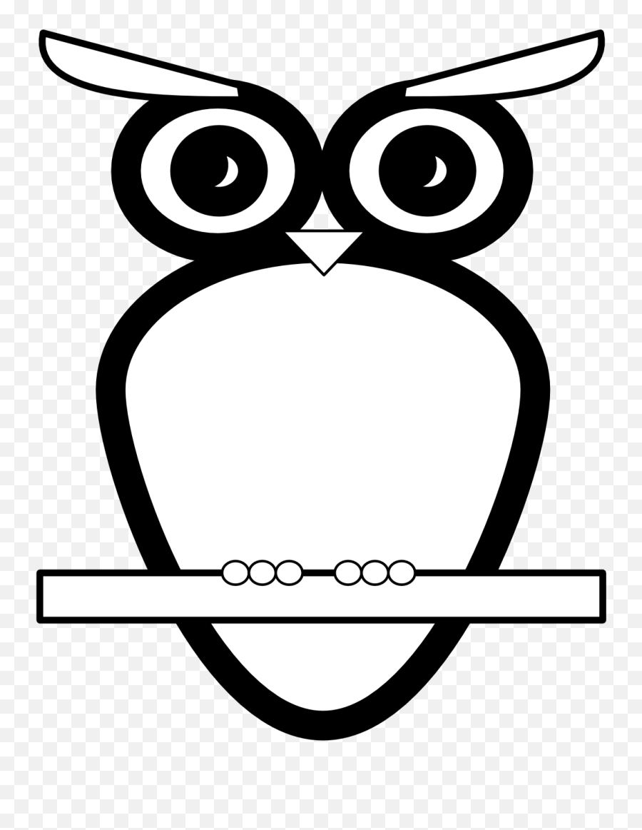 Free Owl Images Black And White - Dot Emoji,Owl Clipart Black And White