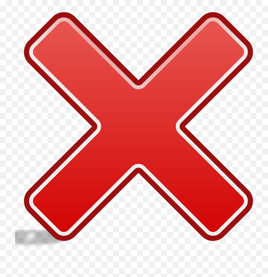 Red X Svg Vector Red X Clip Art - Svg Clipart Delete Button Image Png Emoji,Red X Png