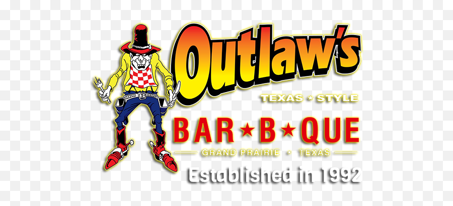 Bbq Restaurant In Grand Prairie Tx - Outlaws Bbq Emoji,Outlaw Logo