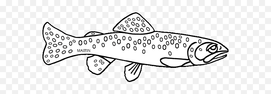 Clip Art - Arizona State Fish Drawing Emoji,Trout Clipart