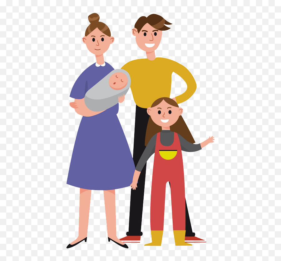 Family Clipart Transparent - Clipart World Familia Con Hijos Animados Emoji,Family Clipart
