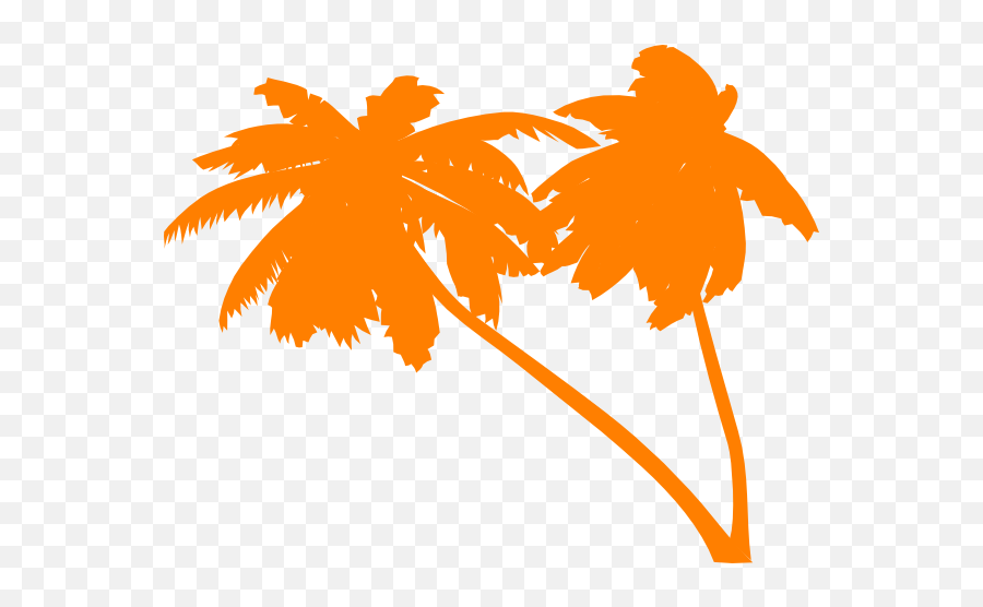 Palm Tree Clip Art Vector Free - Transparent Orange Palm Tree Emoji,Palm Tree Clipart