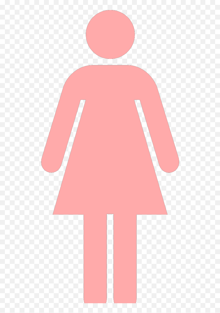 Ladies Bathroom Symbol Pale Pink Svg Vector Ladies Bathroom - Female Person Icon Png Emoji,Bathroom Sign Clipart