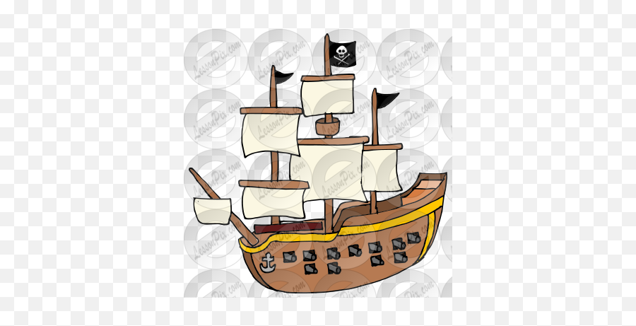 Pirate Ship Picture For Classroom - Nautical Emoji,Ship Clipart