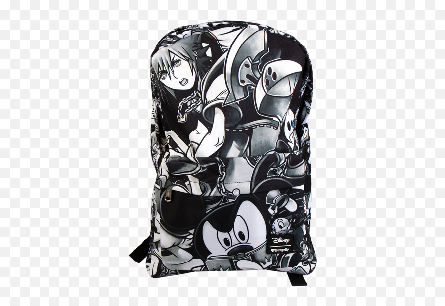 Kingdom Hearts - Black And White Loungefly Backpack Emoji,Kingdom Hearts Heart Png