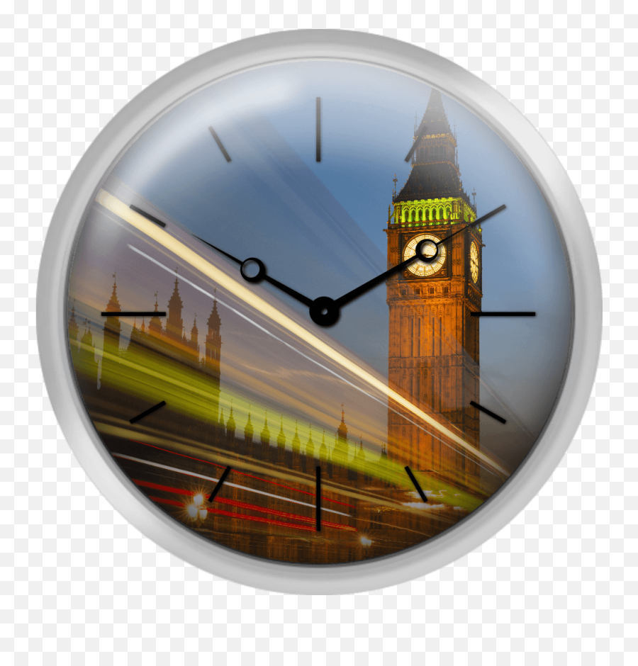 Uk England London Big Ben And Light Trails At Night - Big Emoji,Big Ben Png