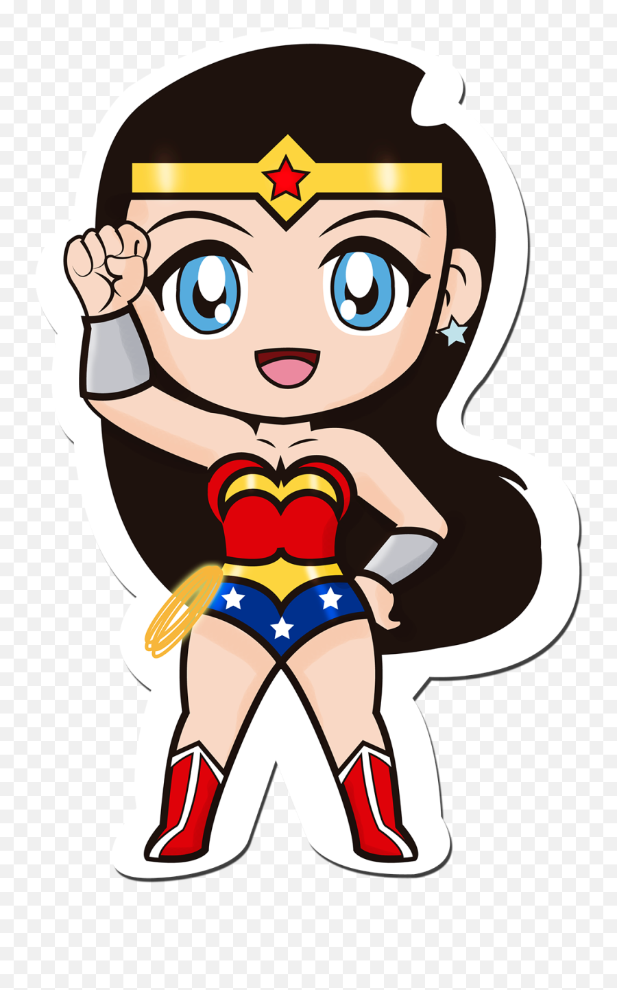 Wonder Woman Chibi Download - Wonder Woman Icon Png Small Wonder Women Cartoon Emoji,Wonder Woman Clipart